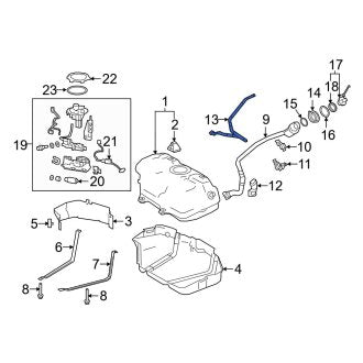 New OEM Fuel Tank Vent Hose Fits, 2020-2024 Lexus ES - Part # 7722606180