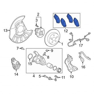 New OEM Rear Disc Brake Pad Set Fits, 2019-2024 Lexus ES - Part # 446633230