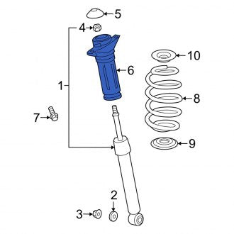 New OEM Rear Suspension Shock Absorber Mount Fits, 2019-2024 Lexus ES - Part # 4875006300