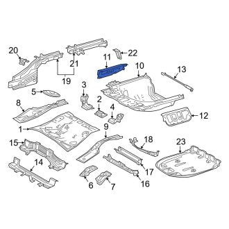 New OEM Floor Extension Fits, 2021-2024 Lexus ES - Part # 5817706050