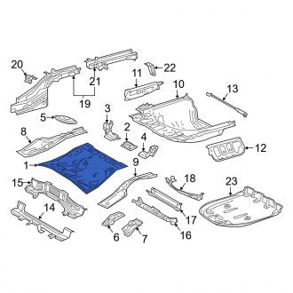 New OEM Rear Center Floor Pan Fits, 2019-2022 Lexus ES - Part # 5821133191