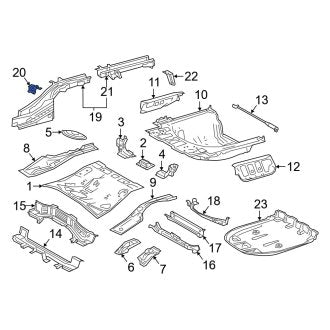 New OEM Rear Right Frame Stiffener Fits, 2019-2024 Lexus ES - Part # 5746506010