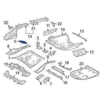 New OEM Rear Trunk Floor Access Cover Fits, 2019-2024 Lexus ES - Part # 5832506080