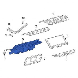 New OEM Rear Center Sound Absorber Fits, 2019-2022 Lexus ES - Part # 6419533080