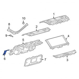 New OEM Rear Right Sound Absorber Fits, 2019-2022 Lexus ES - Part # 6414133020