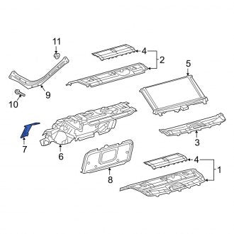 New OEM Rear Right Sound Absorber Fits, 2019-2024 Lexus ES - Part # 6414106020