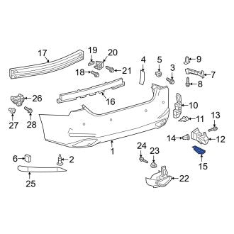 New OEM Right Bumper Guide Bracket Fits, 2019-2024 Lexus ES - Part # 5257733030