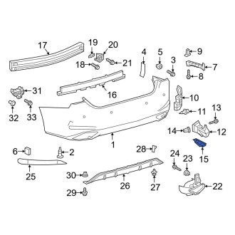 New OEM Left Bumper Guide Bracket Fits, 2019-2024 Lexus ES - Part # 5257833030