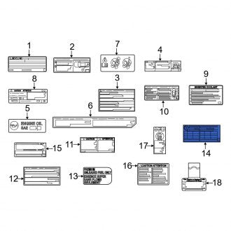 New OEM Genuine Lexus, Tire Information Label - Part # 4266111050