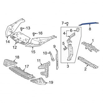 New OEM Left Upper Radiator Support Tie Bar Brace Fits, 2018-2024 Lexus LC - Part # 5320411020