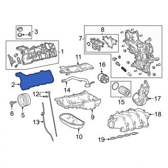 New OEM Right Engine Valve Cover Gasket Fits, 2016-2020 Lexus GS - Part # 1121338040