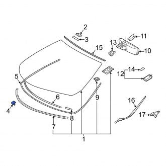 New OEM Genuine Lexus, Windshield Clip - Part # 5611448010