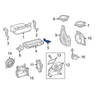 New OEM Front Right Radio Amplifier Bracket Fits, 2018-2023 Lexus LC - Part # 8628611010