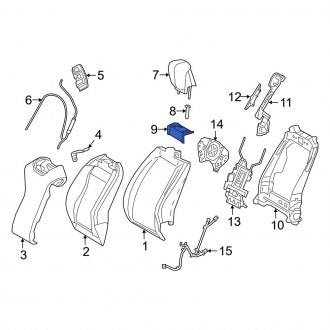 New OEM Front Left Upper Seat Back Panel Fits, 2018-2024 Lexus LC - Part # 71061110100