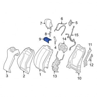 New OEM Front Left Upper Seat Back Panel Fits, 2018-2024 Lexus LC - Part # 7106111010C0