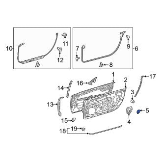 New OEM Genuine Lexus, Door Access Cover Clip - Part # 6786911020