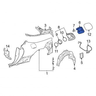 New OEM Rear Fuel Filler Door Fits, 2021-2024 Lexus LC - Part # 7739911020