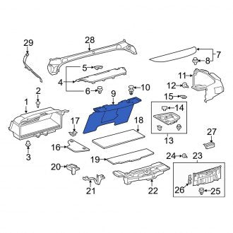 New OEM Rear Sound Absorber Fits, 2018-2024 Lexus LC - Part # 6419511010