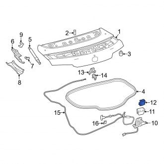 New OEM Rear Deck Lid Striker Fits, 2018-2024 Lexus LC - Part # 6462011010