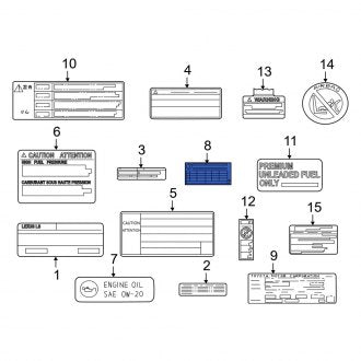 New OEM Genuine Lexus, Tire Information Label - Part # 4266124350