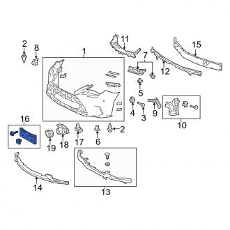 New OEM Front License Plate Bracket Fits, 2015-2018 Lexus RC - Part # 5211424110