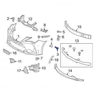 New OEM Bumper Cover Retainer Fits, 2020 Lexus GS - Part # 4774930030