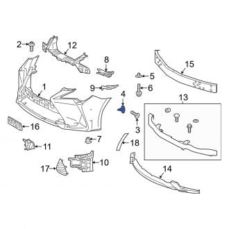 New OEM Bumper Cover Retainer Fits, 2020 Lexus GS - Part # 5387930060