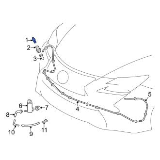 New OEM Genuine Lexus, Front Left Headlight Washer Cover - Part # 8535424030A0