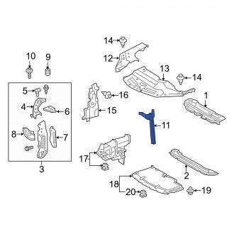 New OEM Front Hood Latch Support Fits, 2016-2020 Lexus GS - Part # 5321730904