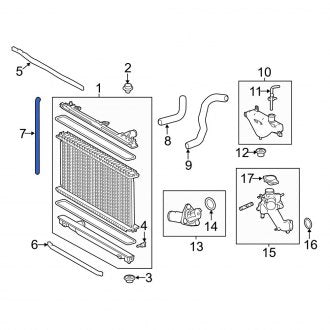 New OEM Genuine Lexus, Upper Radiator Air Seal - Part # 1656131130