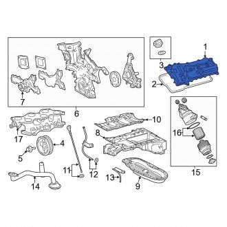 New OEM Right Engine Valve Cover Fits, 2019-2024 Lexus ES - Part # 1120131302