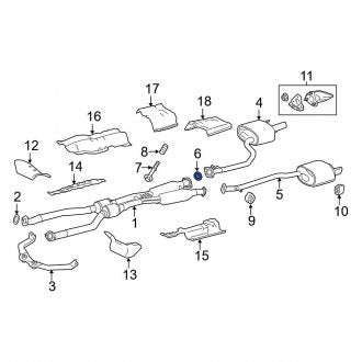 New OEM Exhaust Muffler Gasket Fits, 2013-2020 Lexus GS - Part # 174510D132