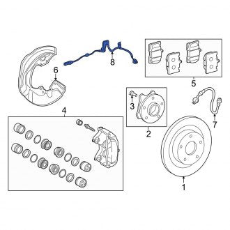 New OEM Front Right ABS Wheel Speed Sensor Wiring Harness Fits, 2015-2020 Lexus GS - Part # 8951624010