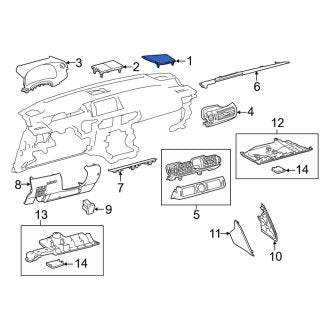 New OEM Front Right Outer Speaker Cover Fits, 2014-2024 Lexus IS - Part # 5540953010C0