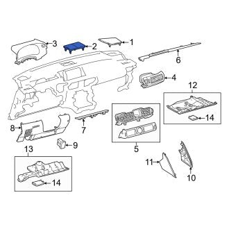 New OEM Front Center Speaker Cover Fits, 2014-2024 Lexus IS - Part # 5541053010C0