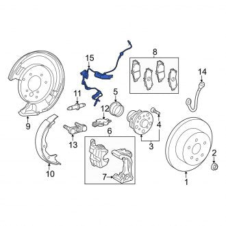 New OEM Front Left ABS Wheel Speed Sensor Wiring Harness Fits, 2015-2020 Lexus GS - Part # 8951624020