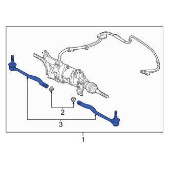 New OEM Front Right Outer Steering Tie Rod End Fits, 2013-2020 Lexus GS - Part # 4546330190