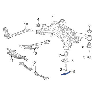 New OEM Rear Suspension Subframe Crossmember Brace Fits, 2013-2020 Lexus GS - Part # 5229530041