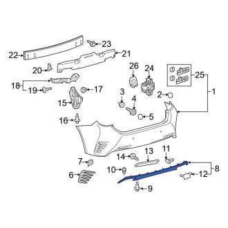 New OEM Rear Lower Valance Panel Fits, 2015-2018 Lexus RC - Part # 5210824020