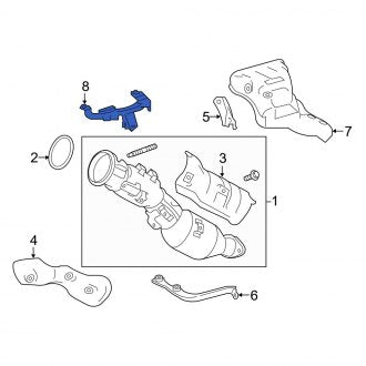 New OEM Exhaust Manifold Heat Shield Bracket Fits, 2016-2019 Lexus GS - Part # 1716336020