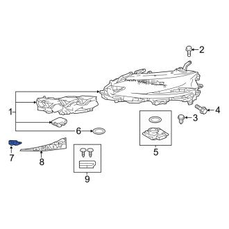 New OEM Left Inner Headlight Bracket Fits, 2018-2021 Lexus LS - Part # 8117650C20