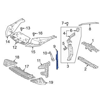 New OEM Front Hood Latch Support Fits, 2018-2024 Lexus LS - Part # 5321750901