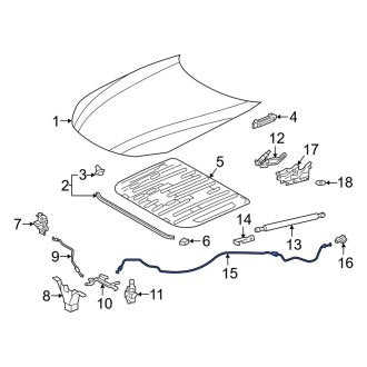 New OEM Front Hood Release Cable Fits, 2019-2024 Lexus LS - Part # 5363050081