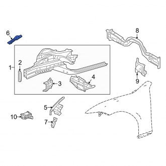 New OEM Front Right Fender Outrigger Fits, 2018-2024 Lexus LS - Part # 5731111010