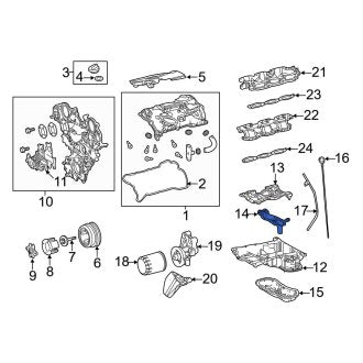 New OEM Engine Oil Pump Pickup Tube and Screen Fits, 2018-2024 Lexus LS - Part # 1510470100