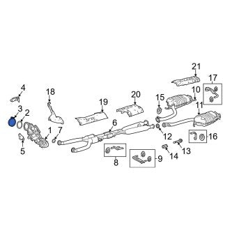 New OEM Catalytic Converter Clamp Fits, 2018-2024 Lexus LS - Part # 1745270010