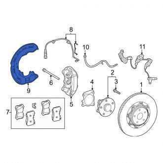 New OEM Front Left Brake Dust Shield Fits, 2018-2024 Lexus LS - Part # 4778250080