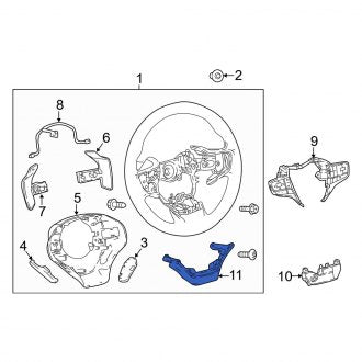 New OEM Steering Wheel Trim Fits, 2019-2022 Lexus ES - Part # 4511633030