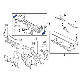 New OEM Front Right Cowl Side Panel Fits, 2018-2024 Lexus LS - Part # 5579350020