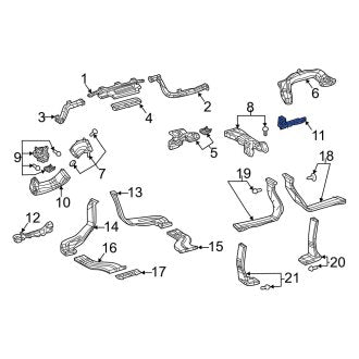 New OEM Center Right Outer Instrument Panel Air Duct Fits, 2019-2024 Lexus LS - Part # 8721150251